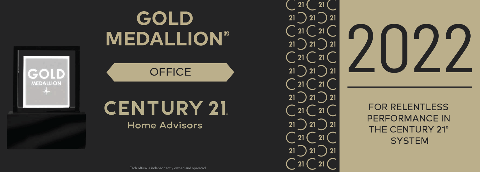 C21 2022 Office Award Gold Medallion